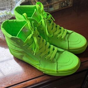 Neon Green High-Top Vans W7 M5.5
